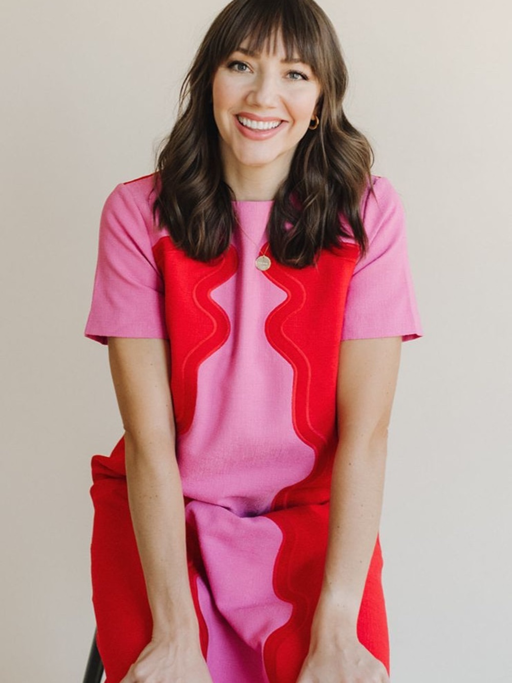 TUCKERNUCK James Embroidery Dress Poppy and Hot Pink NWOT Short Sleeve Women's M - Picture 4 of 15